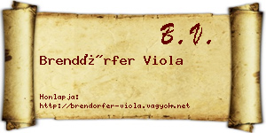 Brendörfer Viola névjegykártya